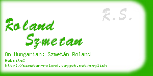 roland szmetan business card